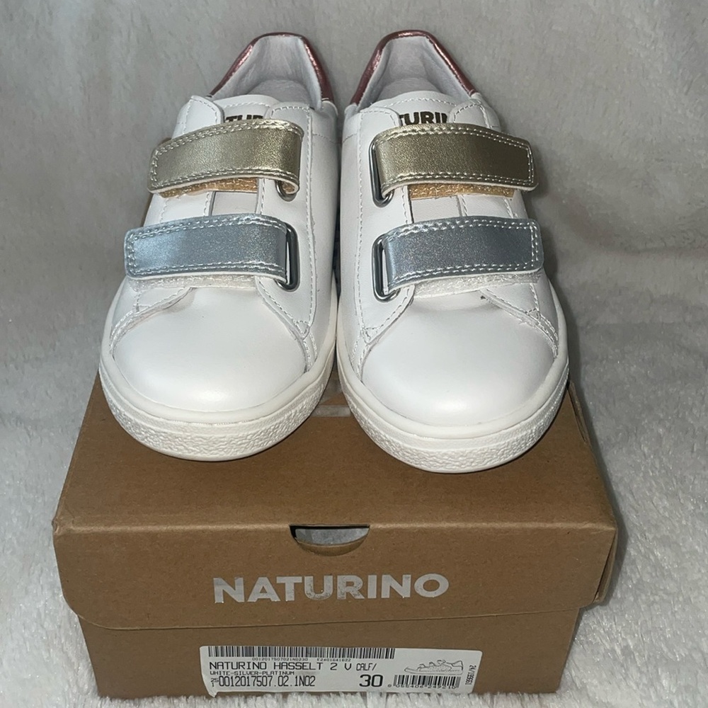 NWT NATURINO HASSELT Sneaker in White-Silver-Platinum - Picture 8 of 15